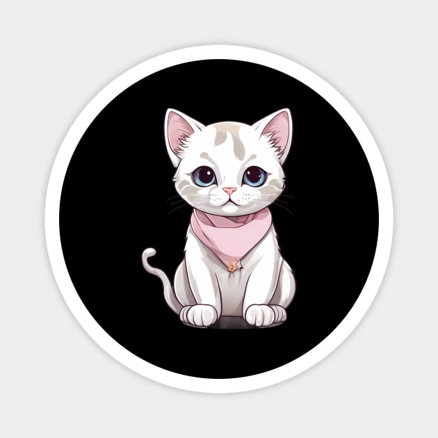 Unleash the Awws White Cat Magnet by animegirlnft